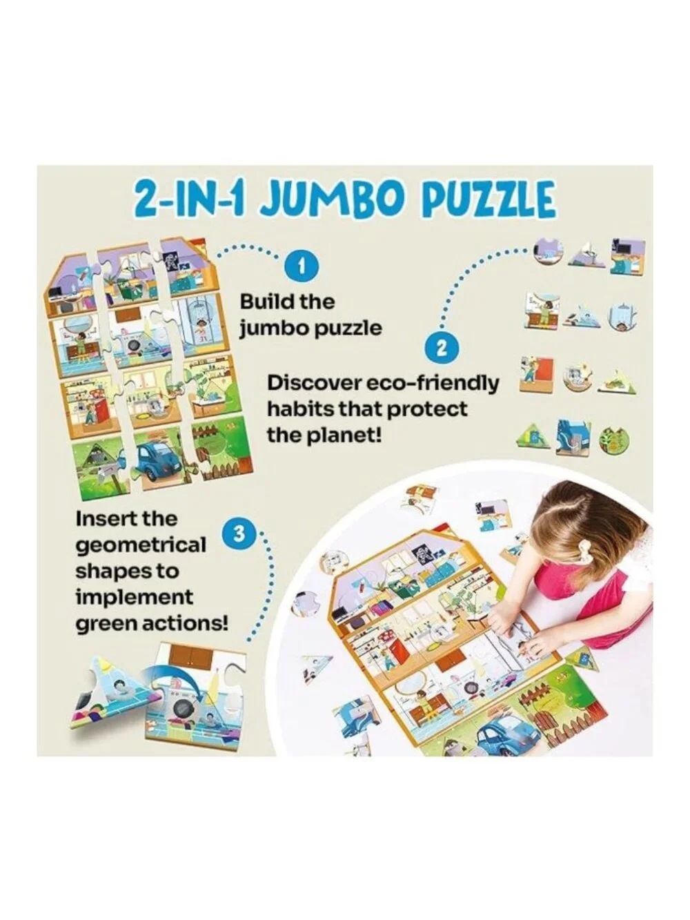 My Eco House 2-In-1 Jumbo Puzzle Educational Game For Kids Ages 3+